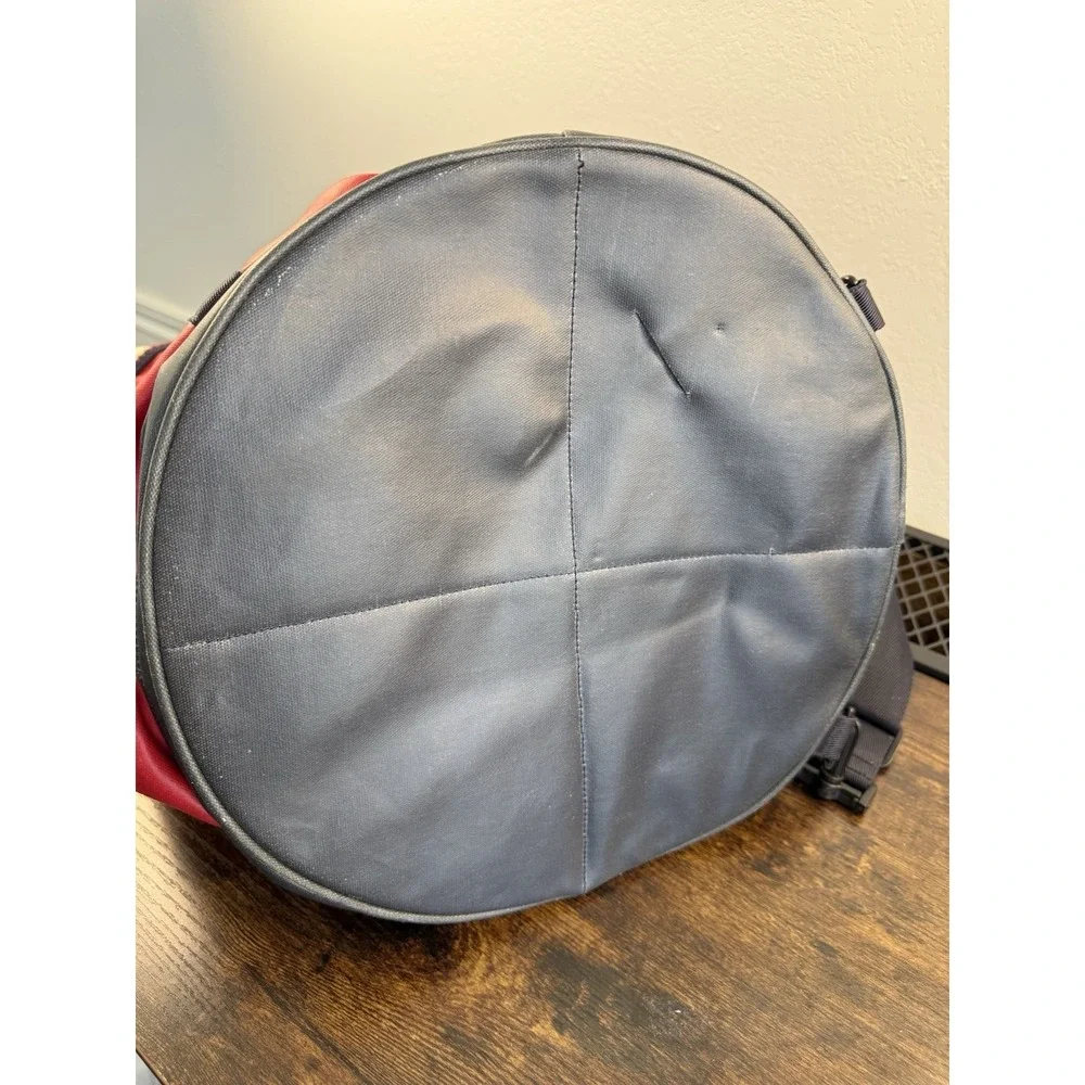Vintage RARE Tommy Hilfiger Drawstring Backpack Red Navy Canvas Large Duffle Bag